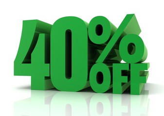 forty percent off sale