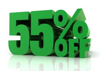 fifty five percent off sale