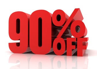 ninety percent off sale