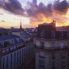sunset view of Paris
