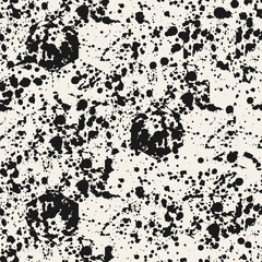 Vector seamless pattern. Abstract grunge background with black