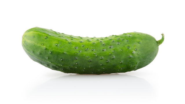 Fresh Cucumber Isolated on White Background