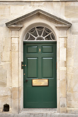 Door entrance to town house old antique architectural