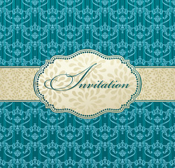 invitation art vector frame package label vintage with retro abs