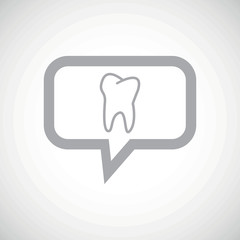 Tooth grey message icon
