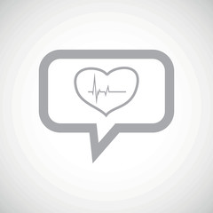 Cardiology grey message icon