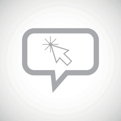 Arrow cursor grey message icon