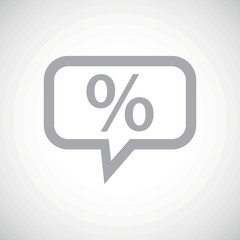 Percent grey message icon