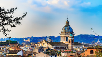 Naklejka premium Bella Roma. Lovely View from the Pincio in Rome