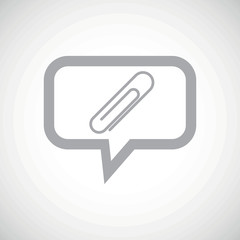 Paperclip grey message icon