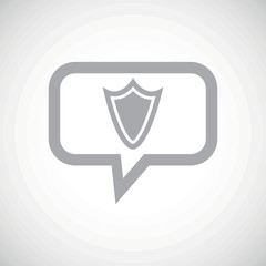 Shield grey message icon