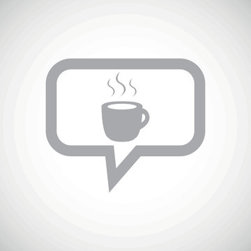 Hot drink grey message icon