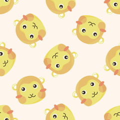 animal cartoon , cartoon seamless pattern background