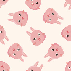animal cartoon , cartoon seamless pattern background
