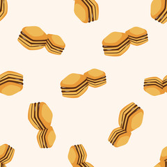 bread , cartoon seamless pattern background
