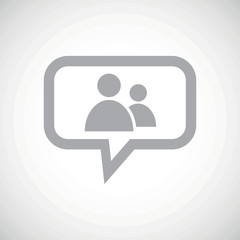 Contacts grey message icon