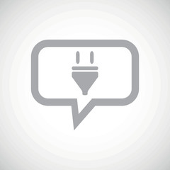 Plug grey message icon