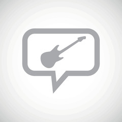 Guitar grey message icon