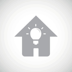 Grey house light icon