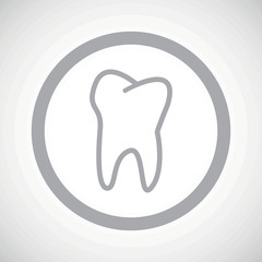 Grey tooth sign icon
