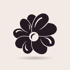 Flower logo. Vector sign emblem