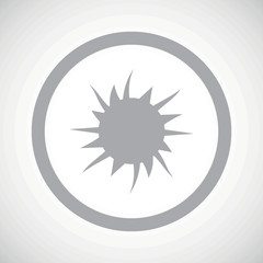 Grey starburst sign icon