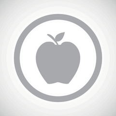 Grey apple sign icon