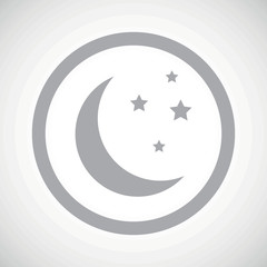 Grey night sign icon