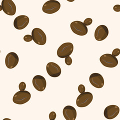 coffee bean , cartoon seamless pattern background