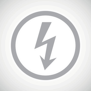 Grey voltage sign icon