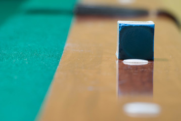 Billiards Chalk On Pool Table