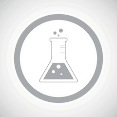 Grey conical flask sign icon