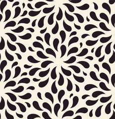 Vector seamless pattern. Floral vintage backgrounds drops foliag
