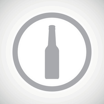 Grey bottle sign icon