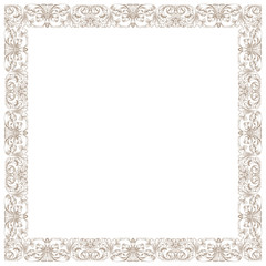 Vintage decorative framework. Illustration isolated in white