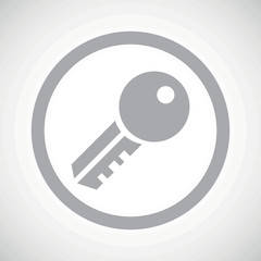 Grey key sign icon