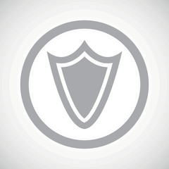Grey shield sign icon