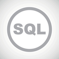 Grey SQL sign icon