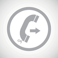 Grey outgoing call sign icon