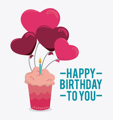 Happy birthday design.