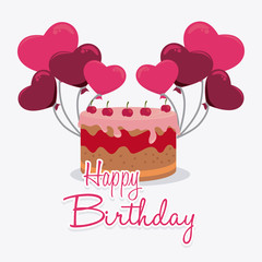 Happy birthday design.