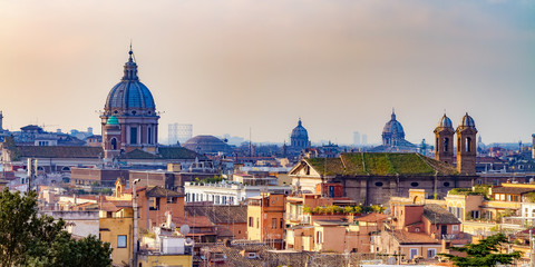 Fototapeta na wymiar Bella Roma. Lovely View from the Pincio in Rome