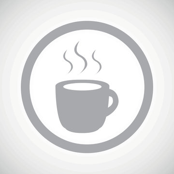 Grey hot drink sign icon