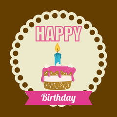 Happy birthday design.