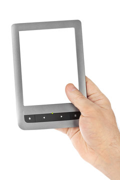 Hand with E-book reader