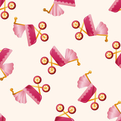 Baby carriages , cartoon seamless pattern background