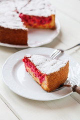 Johannisbeerkuchen mit Vanillecreme