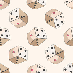 casino dice , cartoon seamless pattern background