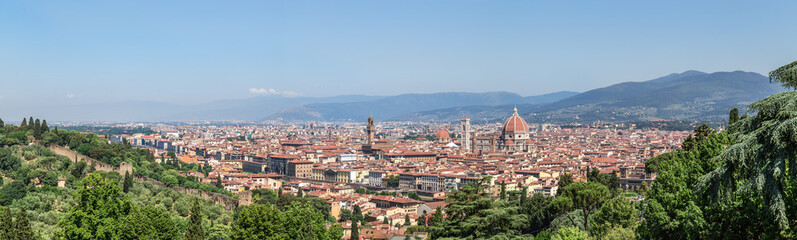 Fototapeta na wymiar View of Florence in Tuscany, Italy. June 2015
