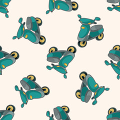 transportation motor , cartoon seamless pattern background